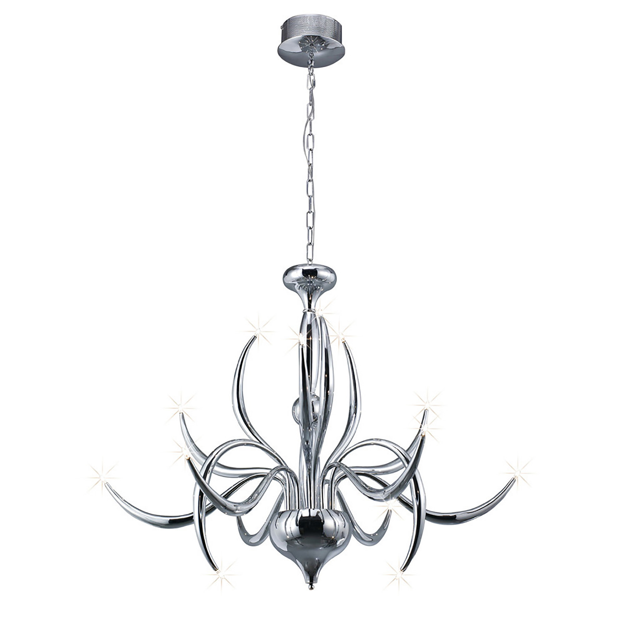 IL30141  Llamas Pendant 15 Light Polished Chrome